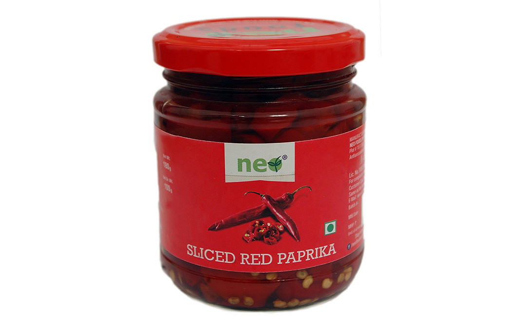 Neo Sliced Red Paprika    Glass Jar  180 grams